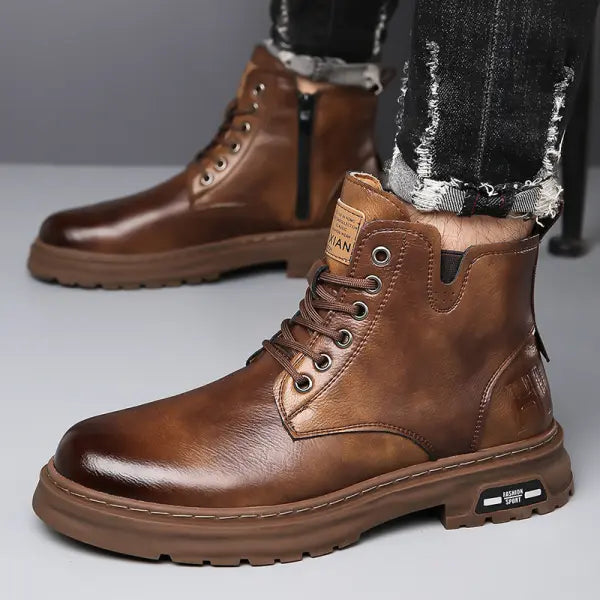 NUVIX™ | MartinBoots - Botas de piel auténtica de alta calidad para hombre