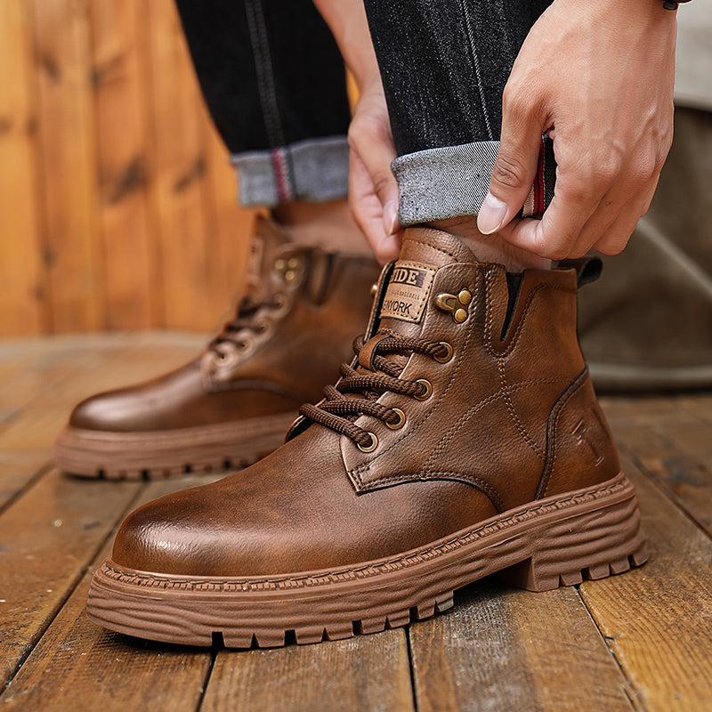 NUVIX™ | MartinBoots - Botas de piel auténtica de alta calidad para hombre