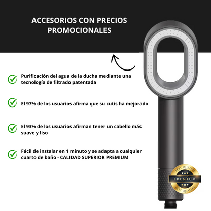 Nuvix Pure™ cabezal de ducha con filtro premium 3 en 1